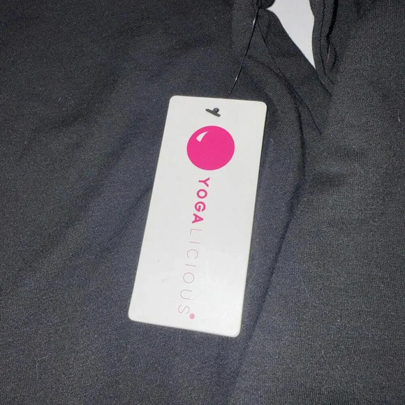 Yogalicious Black Pullover Active Wear Gaiter Long Sleeve Athleisure Lounge Top - Picture 8 of 11